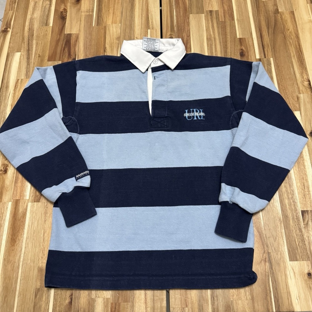 Vintage Barbarian Rugby Shirt Mens XS URL Rhode Island College Striped 90s